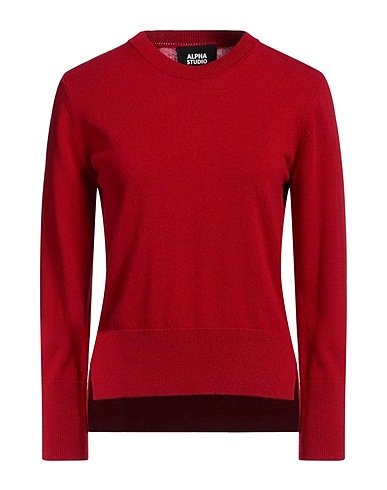 ALPHA STUDIO Pullover Rosso 40% Lana riciclata, 30% Viscosa EcoVero™, 20% Poliammide riciclato, 10% Cachemire riciclato