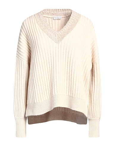 BRUNELLO CUCINELLI Cashmere blend Beige 100% Cashmere, Synthetic fibers, Mohair wool, Metallic fiber, Lambswool