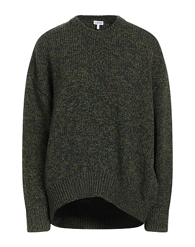 LOEWE Jumper Military green 76% Wool, 24% Polyamide