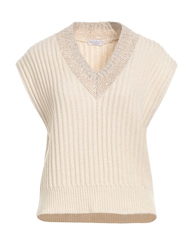 BRUNELLO CUCINELLI Cashmere blend Ivory 100% Cashmere, Polyester, Polyamide, Mohair wool, Metallic fiber