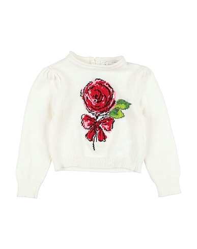 MONNALISA Jumper Ivory 100% Wool