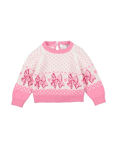 MONNALISA Pullover ROSA 100% Lana, Viscosa, Poliestere, Cachemire
