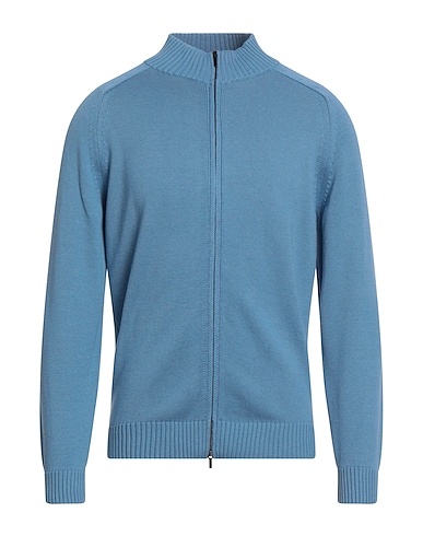 MAURO OTTAVIANI Cardigan Sky blue 55% Silk, 45% Cotton