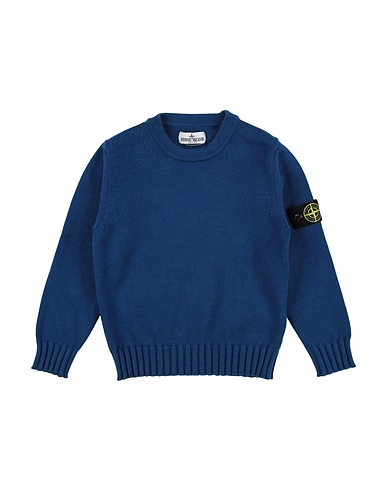 STONE ISLAND JUNIOR Sweater Blue 79% Cotton, 21% Elastomultiester