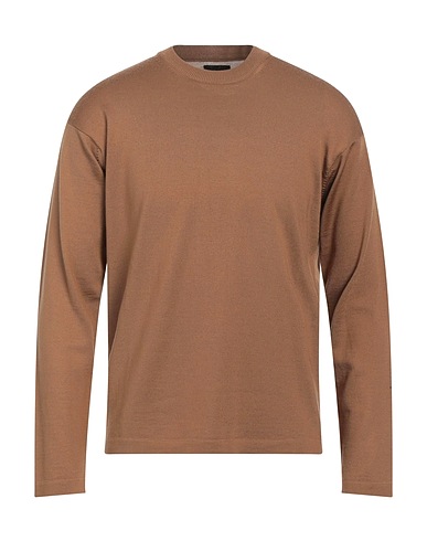 ROBERTO COLLINA Jumper Camel 100% Merino Wool