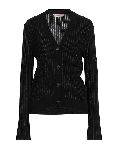 TWINSET Cardigan Nero 33% Fibre sintetiche, 23% Poliammide, 20% Cotone, 20% Lana, 4% Cachemire