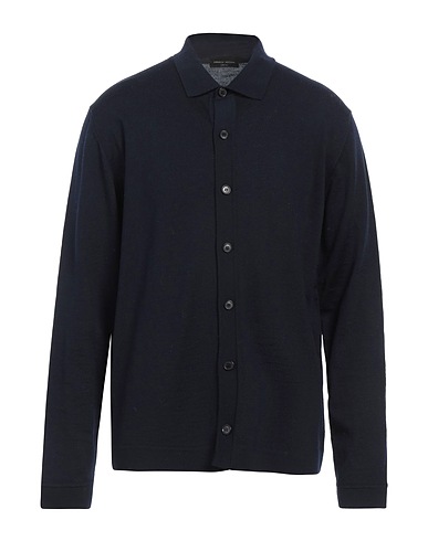 ROBERTO COLLINA Cardigan Midnight blue 100% Merino Wool