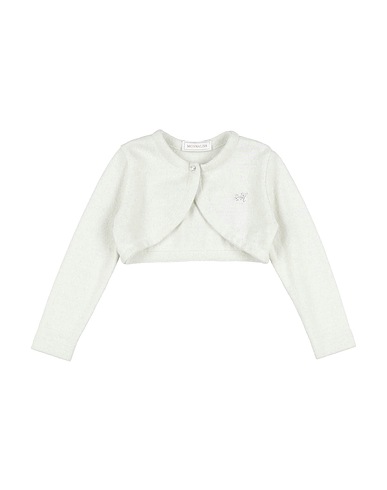 MONNALISA Shrug Light grey 42% Wool, 28% Viscose, 14% Polyamide, 9% Metallic fiber, 7% Cashmere