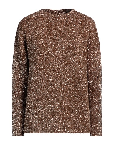 WEEKEND MAX MARA プルオーバー ブラウン レーヨン 39% / 金属繊維 18% / ウール 16% / ナイロン 14% / アクリル 13%