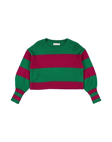 MONNALISA Jumper Green 54% Polyester, 20% Polyamide, 20% Acrylic, 6% Wool