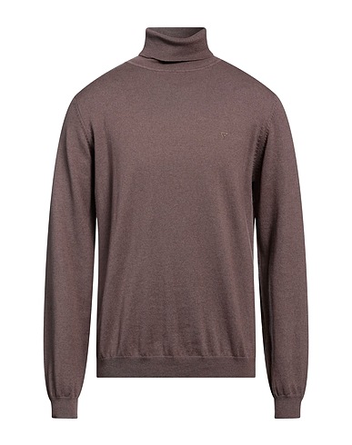 FRED MELLO Polo neck Taupe 70% Viscose, 30% Polyamide