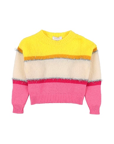 MONNALISA Jumper Yellow 90% Virgin Wool, 10% Polyamide