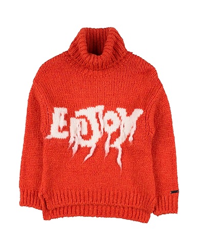 MONNALISA Polo neck Rust 65% Acrylic, 17% Polyamide, 9% Viscose, 9% Wool