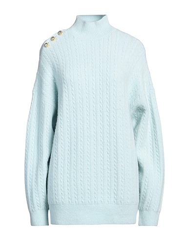 CHIARA FERRAGNI Polo neck Sky blue 41% Acrylic, 28% Polyamide, 28% Wool, 3% Elastane