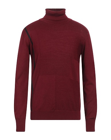 COSTUME NATIONAL Polo neck Burgundy 50% Merino Wool, 50% Acrylic