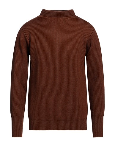 BARENA Polo neck Brown 100% Virgin Wool