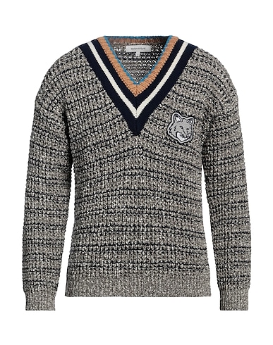 MAISON KITSUNÉ Pullover Blu navy 67% Cotone, 33% Lana