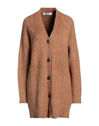 GRIFONI Cardigan Camel 80% Cotton, 15% Polyamide, 5% Elastane
