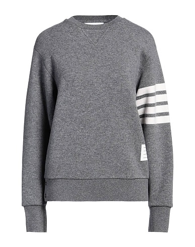 THOM BROWNE Sweater Grey 50% Cashmere, 46% Cotton, 3% Polyamide, 1% Elastane