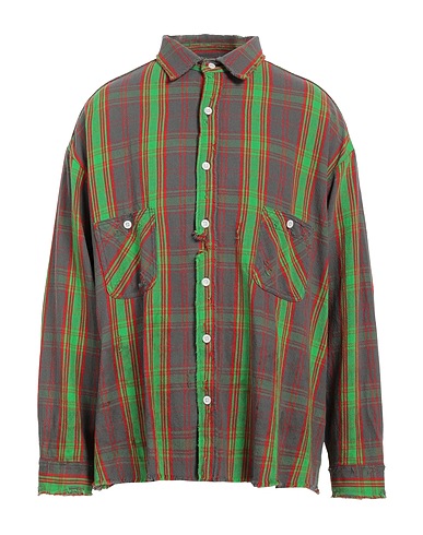 SAINT MICHAEL x DENIM TEARS Chemise à carreaux 100% Coton