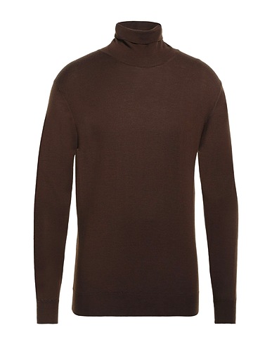 BARENA Turtleneck Dark brown 100% Merino Wool