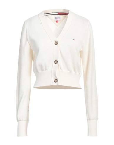 TOMMY JEANS Cárdigan BIANCO 50% Lino, 50% Poliéster