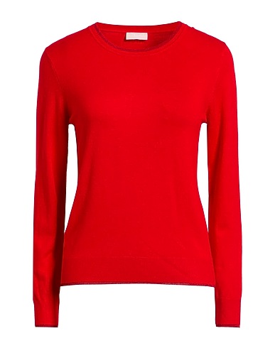 LIU •JO Jumper BETTER Red 80% Viscose, 20% Polyamide, Metallic Polyester