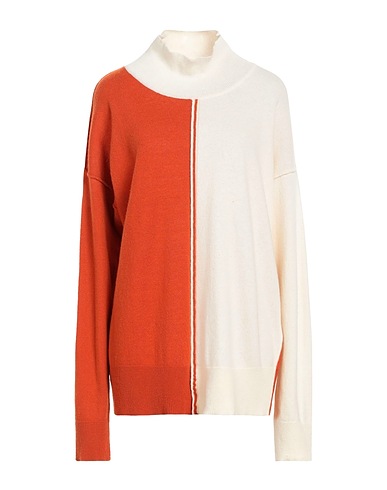 N.O.W. ANDREA ROSATI CASHMERE 터틀넥 니트 러스트 브라운 30% 울, 30% 비스코스, 20% 캐시미어, 20% 나일론