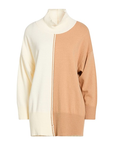 N.O.W. ANDREA ROSATI CASHMERE Rollkragenpullover Kamel 30% Wolle, 30% Viskose, 20% Kaschmir, 20% Nylon