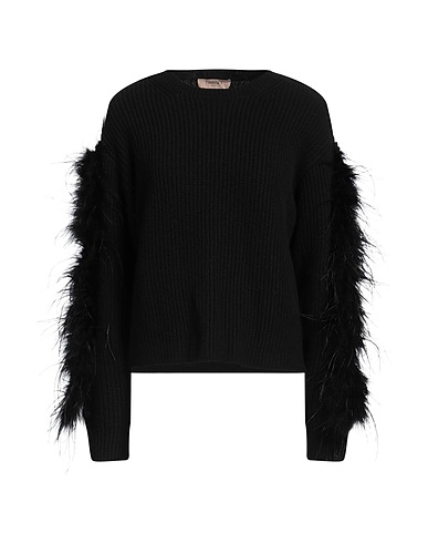 TWINSET Sweater Black 33% Viscose, 23% Polyamide, 20% Cotton, 20% Wool, 4% Cashmere
