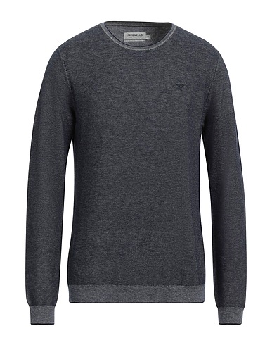 FRED MELLO Jumper Navy blue 95% Cotton, 5% Cashmere