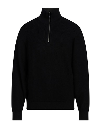 ARMANI EXCHANGE Sweater with zip Midnight blue 34% Acrylic, 34% Cotton, 32% Virgin Wool, Polyamide, Elastane