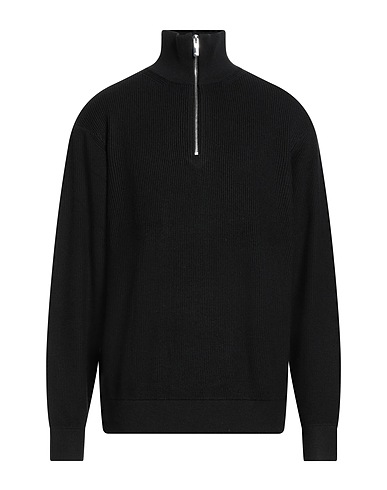 ARMANI EXCHANGE Jumper with zip Black 34% Acrylic, 34% Cotton, 32% Virgin Wool, Polyamide, Elastane