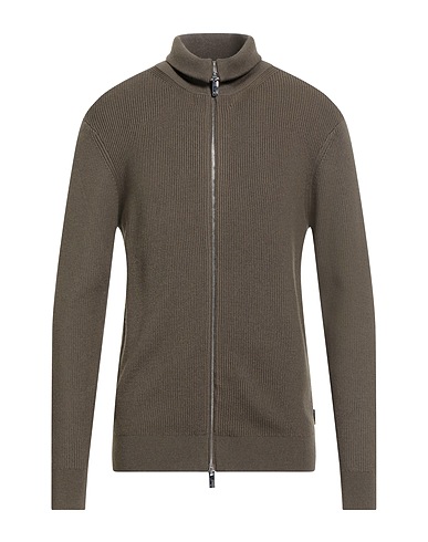 ARMANI EXCHANGE Pullover mit Zipper  Khaki 34% Acryl, 34% Baumwolle, 32% Schurwolle, Elastan