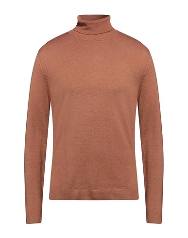 MASSIMO ALBA Polo neck Camel 100% Wool