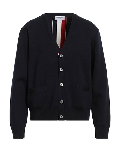 THOM BROWNE Cardigan Midnight blue 100% Merino Wool
