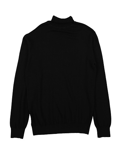BIKKEMBERGS Turtleneck Black 50% Viscose, 35% Nylon, 15% Wool
