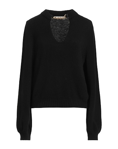 LIVIANA CONTI Jumper Black 50% Cashmere, 50% Polyamide, Other Fibres, Brass