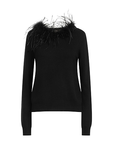 TWINSET Jersey 56% Fibras sintéticas, 20% Algodón, 20% Lana, 4% Cachemir, Plumas de avestruz