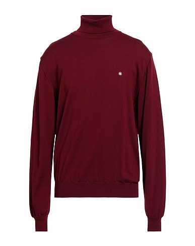 MANUEL RITZ Turtleneck Burgundy 100% Merino Wool