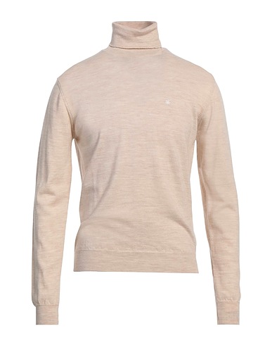 MANUEL RITZ Polo neck Beige 100% Merino Wool