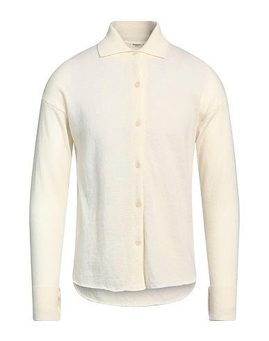 BARENA Solid colour shirt Ivory 100% Wool