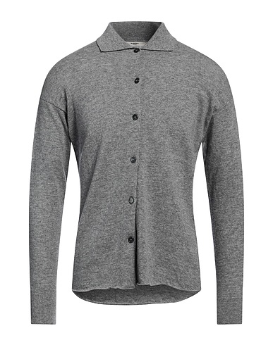 BARENA Camicia tinta unita Grigio 100% Lana