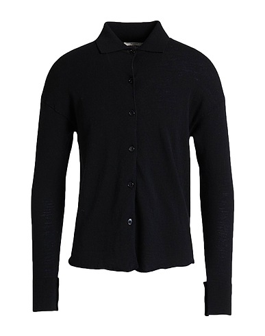 BARENA Solid colour shirt Black 100% Wool