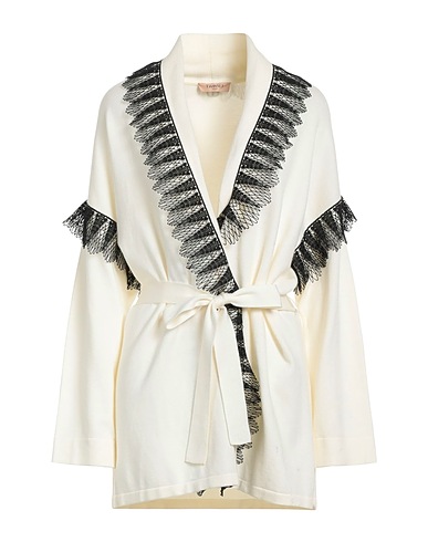 TWINSET Cardigan Ivory 39% Viscose, 37% Polyamide, 13% Elastane, 11% Wool