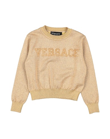VERSACE YOUNG Pullover Oro 61% Acetato, 30% Poliammide, 6% Poliestere metallizzato, 3% Elastan