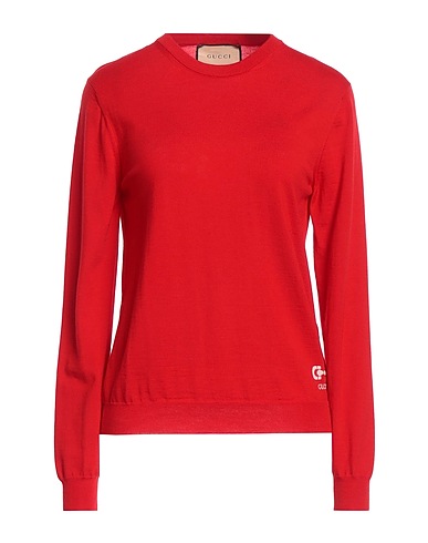 GUCCI Pullover Rosso 100% Lana, Poliammide, Elastan