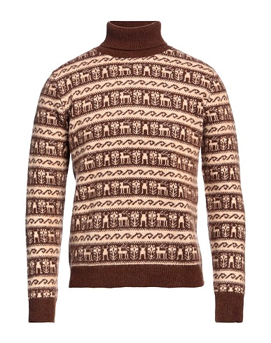 ROBERTO COLLINA Cashmere blend Chocolate brown 71% Cashmere, 19% Silk, 10% Polyester
