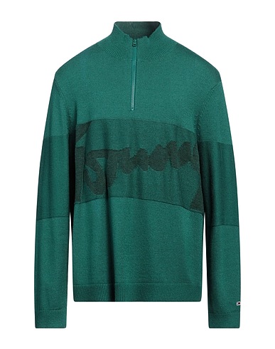 TOMMY JEANS Sweater with zip Green 50% Polyester, 50% Acrylic
