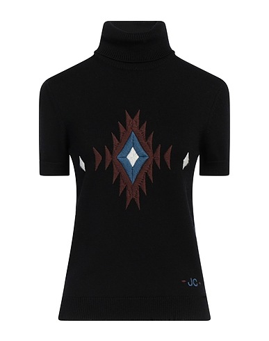 JACOB COHЁN Polo neck Black 100% Virgin Wool